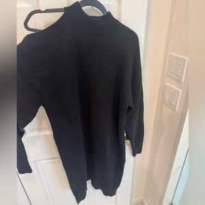 Michael Kors Black Mockneck cut out shoulder Dress